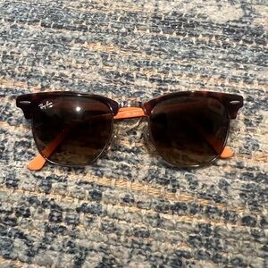 Ray-Ban Clubmaster Tortoise and Orange Sunglasses